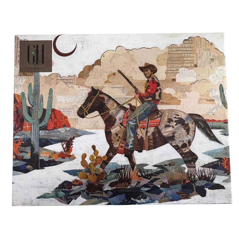 Grateful House Dolan Geiman Night Scout 1000 Piece Jigsaw Puzzle Cowboy Collage